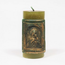 Large Qara candle, light green